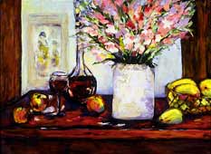 Still Life with Red Wine